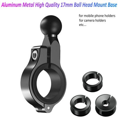 Aluminum Alloy Metal Bicycle Motorcycle Fixed Base 17mm Ball Universal Bike Handlebar Mount Base for Camera Phone Holders