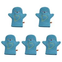 5 Pack Cotton Towel Soft Bath Towels Mitts Body Shower Kids Washcloths Child Cartoon Gloves Toddler Mitten Portable Scrubber