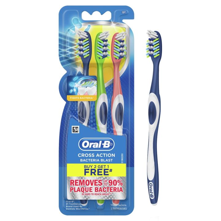 ORAL-B Cross Action Bacteria Blast Toothbrush 3s | Lazada PH