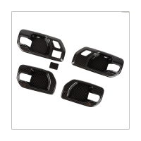 5 PCS Car Door Handle Bowl Cover Trim Accessories Carbon Fiber Pattern ABS for Chevy Silverado 1500 GMC Sierra 1500 2019-2022