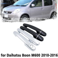 ที่จับรถคาร์บอนไฟเบอร์หรือฝาครอบประตู Chrome สำหรับ Toyota Boon Passo Perodua Myvi Daihatsu Sirion M600 2010 ~ 2016รถอุปกรณ์เสริม