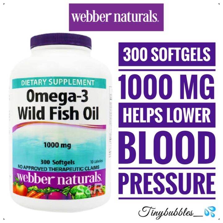 ber Naturals Omega3 Wild Fish Oil 1000 mg, 300 softgels Lazada PH