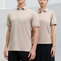 Polyester Blended Polo Shirt Solid Color Lapel T-Shirt Everyday Casual All-Match Short Sleeve MensAnd Womens Top New LS-2901