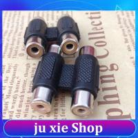 JuXie store 2 RCA female AV Coupler Mini to 2RCA female Connector Adapter Socket Extension Converter Audio Video  Q1