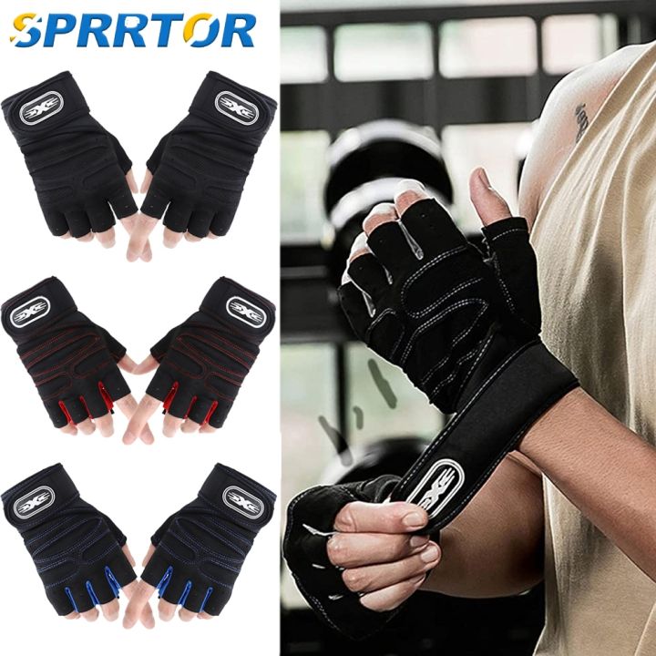 wristband-lengthened-half-finger-gloves-wristband-training-fitness-sports-outdoor-riding-non-slip-shockproof-half-finger-gloves