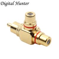 【cw】 1 Plug Female 2 Rca Adapter   Male - Gold Plated Aliexpress