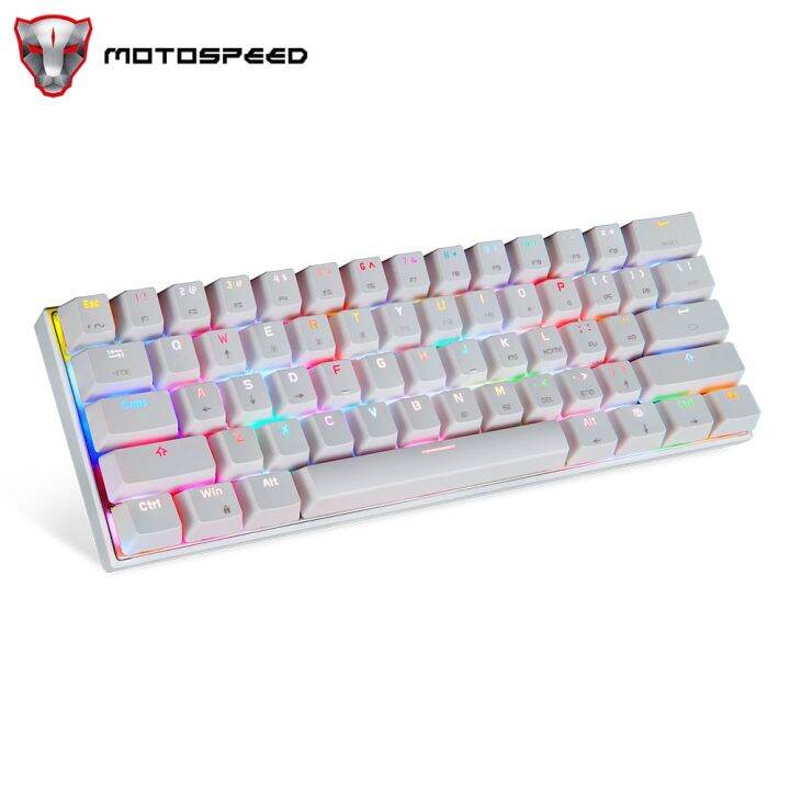 motospeed-ck62แป้นพิมพ์กลบลูทูธไร้สายแบบมีสายสำหรับแล็ปท็อป-pc-61ปุ่มไฟ-rgb-backlit-สำหรับเล่นเกมออฟฟิศ