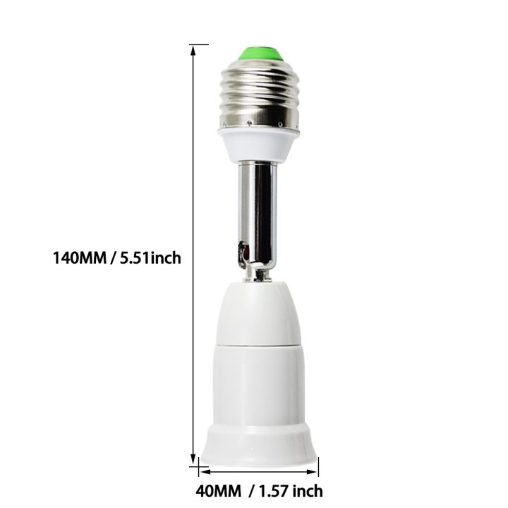 yf-e27-to-new-lamp-base-bulb-socket-pc-aluminum-with-10cm-extension-holder-converters