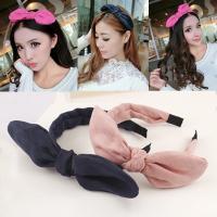 【CW】 Color Ears Hairband Bows Headband Hair Hoop Hairbands Headbands Accessories Pink