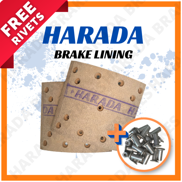 Harada Brake Lining 47115173 by Harada Brakes™ with FREE RIVETS
