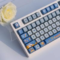 Keycap สำหรับการตั้งแคมป์กุญแจ143คีย์ MDA Profile PBT การระเหิดห้าด้านสำหรับเชอร์รี่สวิตช์ MX คีย์บอร์ดแบบกลไก RK61/Anne Pro 2/GK61 KTT TTC กล่องสวิตช์