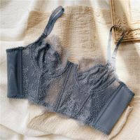 【YP】 Sutiã ultrafino laço grande anel de aço lingerie coleção superior espartilho roupa íntima suspensório bralette feminino