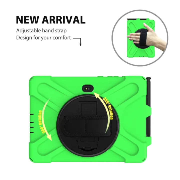 Case for Samsung Galaxy Tab Active Pro 10.1 Case ,[360 Rotatable Kickstand][Portable Shoulder Strap]Hybrid Heavy Duty Shockproof Rugged Cover With Pencil Holder Samsung Tab SM-T540/T545/T547