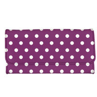 Nopersonality Pink Polka Dot Print Leather Wallets for Women Long Female Ladies Credit Card Holders Multifunction Coin Purse Bag