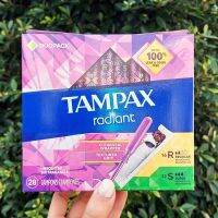 ผ้าอนามัยแบบสอด Radiant Tampons Multipack 28 pieces (Tampax®) เหมาะกับวันมาปกติ-มามาก มามากเป็นพิเศษ กันการรั่วซึมและปลอดกลิ่น