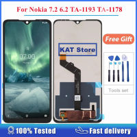 สำหรับ Nokia 7.2 6.2 TA-1193 TA-1178 TA-1181จอแสดงผล LCD ที่มีหน้าจอสัมผัส Digitizer สมัชชาเต็มด้วยเครื่องมือซ่อมแซม