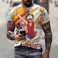 Peach One 2023 Monkey D.100% Polyester Fiber T-shirt with Animated Graphics, Fluffy Roronoa Zoro Tony Chopper 3d Harajuku Style, Suitable for Men And Women. Fashion Versatile Style