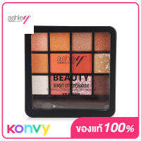 Ashley Beauty Sunset City Eyeshadow 18g #No.02 พาเลทอายแชโดว์ 12 เฉดสี