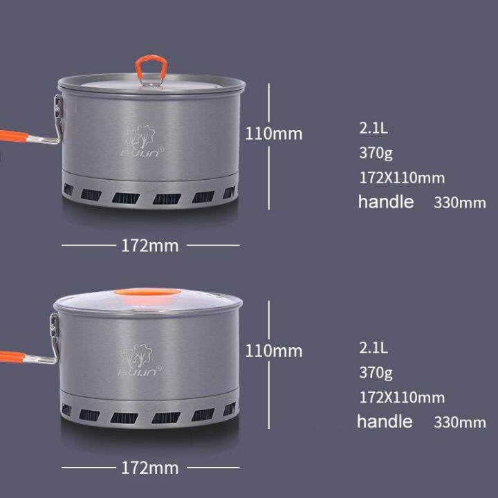 【fiery heat】 Bulin 2L Ultralight Outdoor Camping Cookware Pot Utensil
