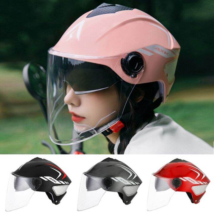 Men Women Motorcycle Scooter Helmet Open Face Motorbike Half Helmet