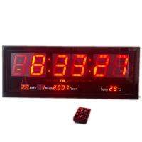 นาฬิกาดิจิตอล แถมอะแดปเตอร์ ขนาด 68.5x26x3cm นาฬิกา ตั้งโต๊ะ LED DIGITAL CLOCK นาฬิกาแขวน พร้อมรีโมทตั้งเวลา