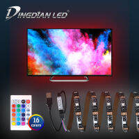 DINGDIAN LEDแถบLED USBไฟ3เมตรSMD5050ไฟLEDสำหรับห้อง24 Keysการควบคุมระยะไกล16สีไฟเร่งโตที่มีความยืดหยุ่นด้วยเทปสำหรับปาร์ตี้วันหยุดทีวีกลับไฟ