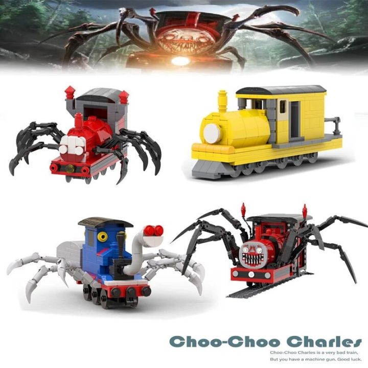 Choo-Choo Charles Building Blocks Horrors Jogo Aranha Trem Animal Figuras  de Ação Tijolos Compatível Legomonster