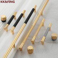 【LZ】❁  KK   FING-Aluminum Knurled Handle Gold Cabinet Knobs Long Handles Armário de Cozinha Gaveta Dold Botões e Puxa