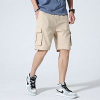 100 Cotton Men Cargo Short Pants Fashion Khaki Shorts Casual Cargo Pants Summer Beach Shorts Sports Shorts Cropped Shorts Drawstring Shorts