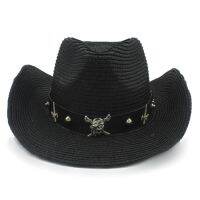 [Fine Jewelry]ผู้หญิงผู้ชาย Stings หมวกคาวบอยพร้อมหมวกม้วนขึ้น BrimSombrero พร้อมเข็มขัดแฟชั่นขนาด56 58ซม