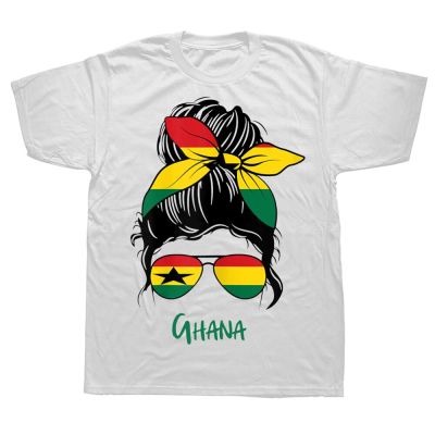 Ghana Ghanaian Girl Woman Flag T Shirts Summer Style Graphic Cotton Streetwear Short Sleeve Birthday Gifts T shirt Mens Clothing XS-6XL