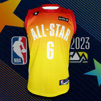 เสื้อบาส เสื้อบาสเกตบอล NBA ทีม ALLSTARS/western เสื้อทีม ออลสตาร์ส ฝั่งตะวันตก 2023 #BK0172 รุ่น เลบรอน เจมส์#6 ไซส์ S-5XL