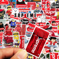 sup supreme sticker สติกเกอร์กันน้ำรูปแบบที่แตกต่างกัน, 50 ชิ้น dragon ball one piece naruto