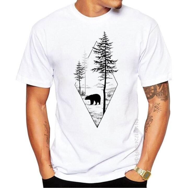 mens-forest-bear-t-shirt-casual-short-sleeve-t-shirt-black-bear-print-hipster-t-shirt-100-cotton-gildan