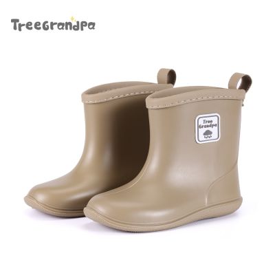 23New Child  Boy Rubber Rain Shoes Girls Boys Kid Ankle Rain Boots Waterproof Shoes Round Toe Water Shoes Soft Toddler Rubber Shoes