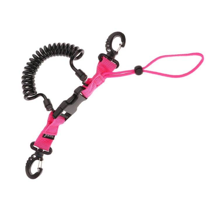 scuba-diving-dive-snappy-coil-spring-spiral-lanyard-with-clips-quick-release-buckle