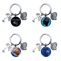 【LZ】 Psychology New Key Chain Medical Anatomy Key Brain Heart Nerve Cell Shape Doctor and Nurse Wrap Chain Jewelry Gift Psychologist