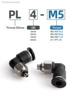 △▽✇ Mini Pneumatic Air Connector Elbow Fittings PL 3 4 5 6mm Male Thread M3 M4 M5 M6 1/8 quot; Quick Straight Push In Hose Pipe Joint