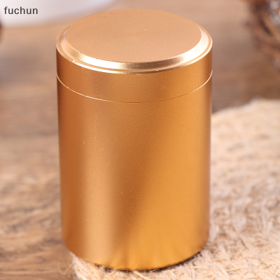 Fuchun กล่องเก็บของโลหะขนาดเล็ก,ทำจากอะลูมิเนียมกระป๋องชาที่ใส่กาแฟโถน้ำตาลพกพาสำหรับการเดินทาง