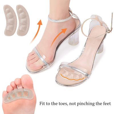 Silicone Anti-Slip Forefoot Women High Heel Pads Pain Relief Insoles Self-adhesive Gel Inserts Sandals Slippers Shoes Foot Pad Shoes Accessories