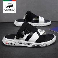 Cartelo crocodile sandals mens casual wear 2022 summer new beach non-slip driving dual-use sandals tide shoes