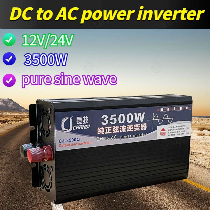 อินเวอร์เตอร์-3500w-3000w-ตัวแปลงไฟdc-เป็น-ac-ตัวแปลงไฟรถ-เพรียวซายเวฟของอินเวอร์เตอร์-pure-sine-wave-inverter-โรงงานขายตรง-พร้อมส่งจากไทย