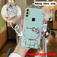 เคส Huawei Y6p 2020เคสโทรศัพท์ซิลิโคนนิ่ม,เคสป้องกันการกระแทกฝาครอบกันชนป้องกันเรียบสายดีไซน์ใหม่แนวทแยงคอสายคล้องแขวน DDWDKT01