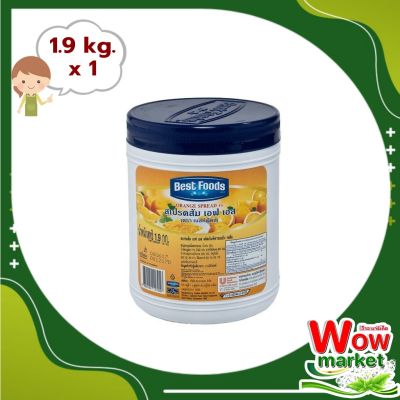 Best Foods Orange Spread 1.9 kg : เบสท์ฟู้ดส์ สเปรด รสส้ม 1.9 กิโลกรัม