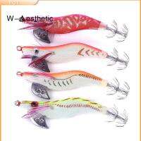 W-AESTHETIC 3pcs อุปกรณ์ตกปลาแท็กเกิล เหยื่อกุ้งไม้ ตะกั่ว Sinker อุปกรณ์จับยึด เหยื่อล่อปลาหมึก 2023 8ซม./7กรัม ตะขอรูปปลาหมึก เหมือนจริงเหมือนจริง