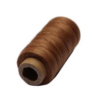 Brown Braided Waxed Thread Cord Cordage Leather Work Hand Sewing Stitching Craft Tool Flat 0.8mm 50m Multi Color