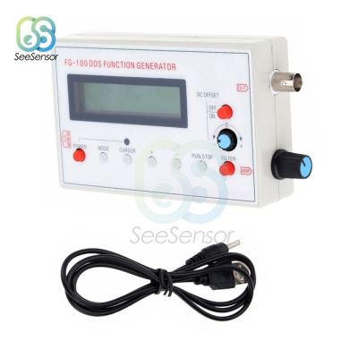 FG-100 DDS Function Signal Generator Frequency Counter Sine/Square/Triangle/Sawtooth Wave 1Hz - 500KHz