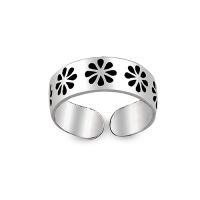 silver thai Flower design silver toe ring toe ring silver tor rings mid ring silver, เงินไทย แหวนนิ้วเท้าเงินลายดอกไม้