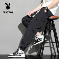 กางเกง PLAYBOY Workwear กางเกงลำลองผู้ชายหลวม ๆ กางเกงแฟชั่นแบรนด์ด้านล่างกางเกงหลายกระเป๋า