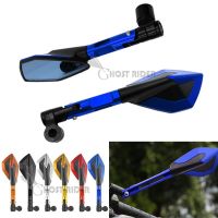 For YAMAHA FZ25 FZ 25 CNC Aluminum Motorcycle Handlebar Rear View Mirrors Blue Anti-glare Mirror